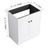 Contemporary 30" Freestanding Bathroom Vanity With Soft Close Cabinet Doors, Excluding Sink - White - Image 5