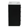 Bathroom Vanity With Ceramic Sink Combo, Frame Bathroom Storage Cabinet, Freestanding Vanity Set With 3 Drawers & Soft Closing Doors - Black - Image 15