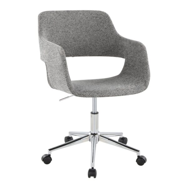 Margarite - Contemporary, Task Chair - Chrome / Gray