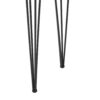 Modern Industrial Breakfast Bar Table, Metal Hairpin Legs & Wood Veneer Top - Natural - Image 10