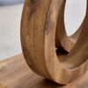 Modern Style Glass Top Coffee Table With Base Suitable For Living Rooms And Lounge Areas - Natural Wood - Image 10
