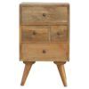Nordic Style 4 Drawer Multi Nightstand - Oak - Image 11