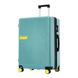 Contrast Color Hardshell Luggage 24" Expandable Spinner Suitcase With Tsa Lock Lightweight - Teal Blue