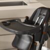 Adjustable Baby High Chair 0 - 6 Years, Portable Infant Feeding Seat With Safety Belt, Silent Lockable Wheels - Black - Image 6