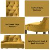 Farren - Velvet Side Chair (Set of 2) - Espresso / Yellow - Image 7