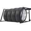 Heavy Duty Adjustable Garage Wall Multi-Tire Rack Storage - Black - Image 5