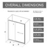 Pivot Shower Door With Handle, 1 / 4" Thick - Chrome - Image 3