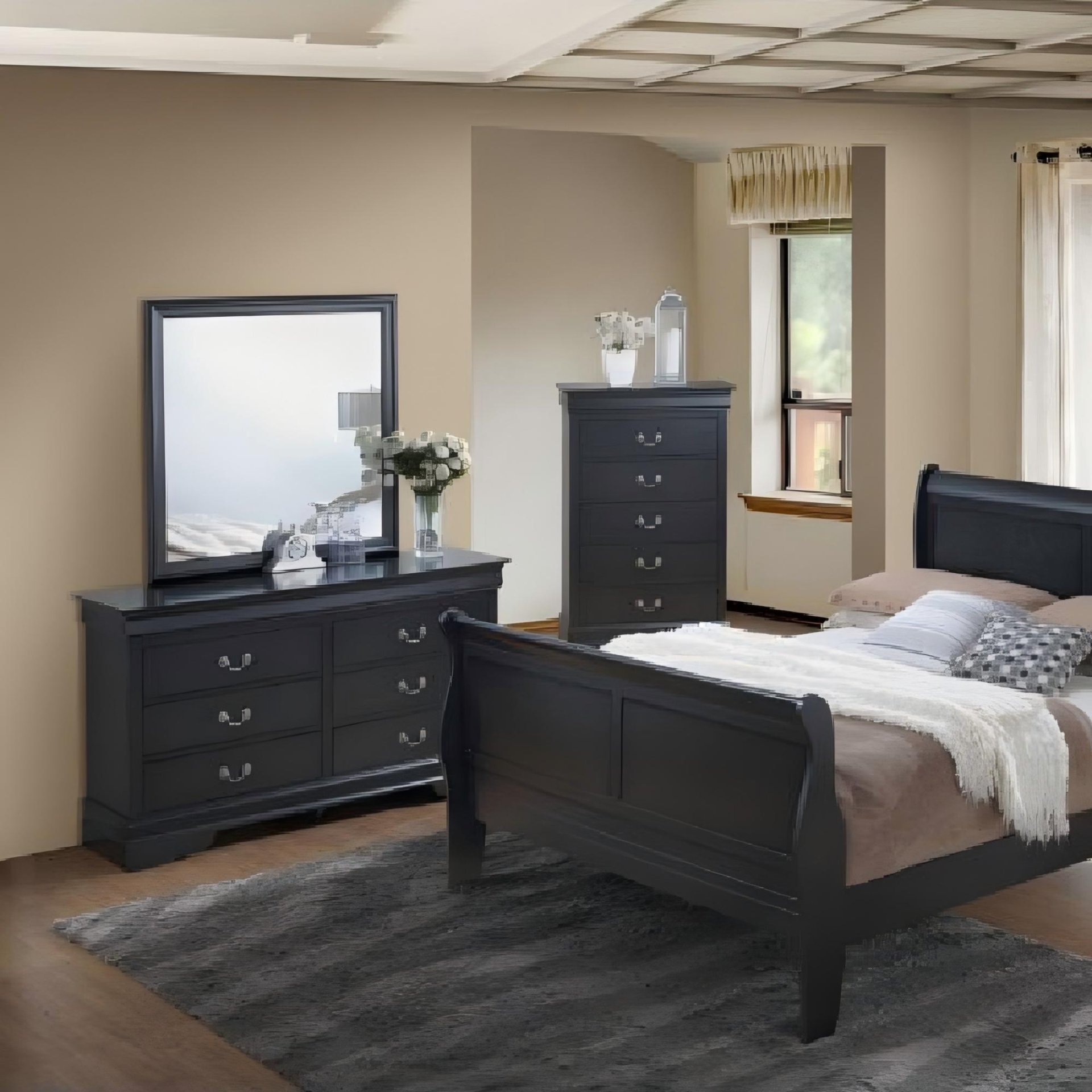 Traditional Dresser Elegant - Black - Image 2
