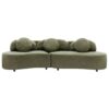 Modern Living Room Sofa Lamb Velvet Upholstered Couch, Furniture For Home Or Office - Green - Image 9