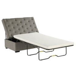 Convertible Ottoman Sleeper With Memory Mattress - Gray - Gray