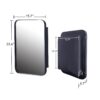Recessed Metal Framed Medicine Cabinet With Mirror And Adjustable Shelves Wall Mirror With Storage For Bathroom - Black - Image 3