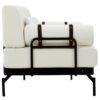Modern Loveseat Sofa 59" Couch With Flexible USB Ports, Unique Cylindrical Armrests - Beige - Image 13