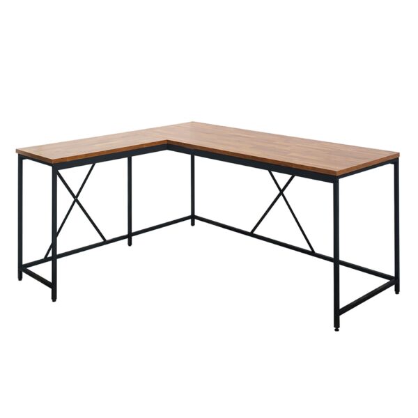 Olympus - Wood And Metal Corner Desk In Acacia And With Durable Design And Eco Friendly Materials - Natural
