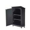 Bathroom Cabinet Triangle Corner Storage Cabinet With Adjustable Shelf Modern Style - Black - Image 17