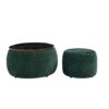 Modern Classic Round Storage Ottoman With Removable Top - Green - Image 10