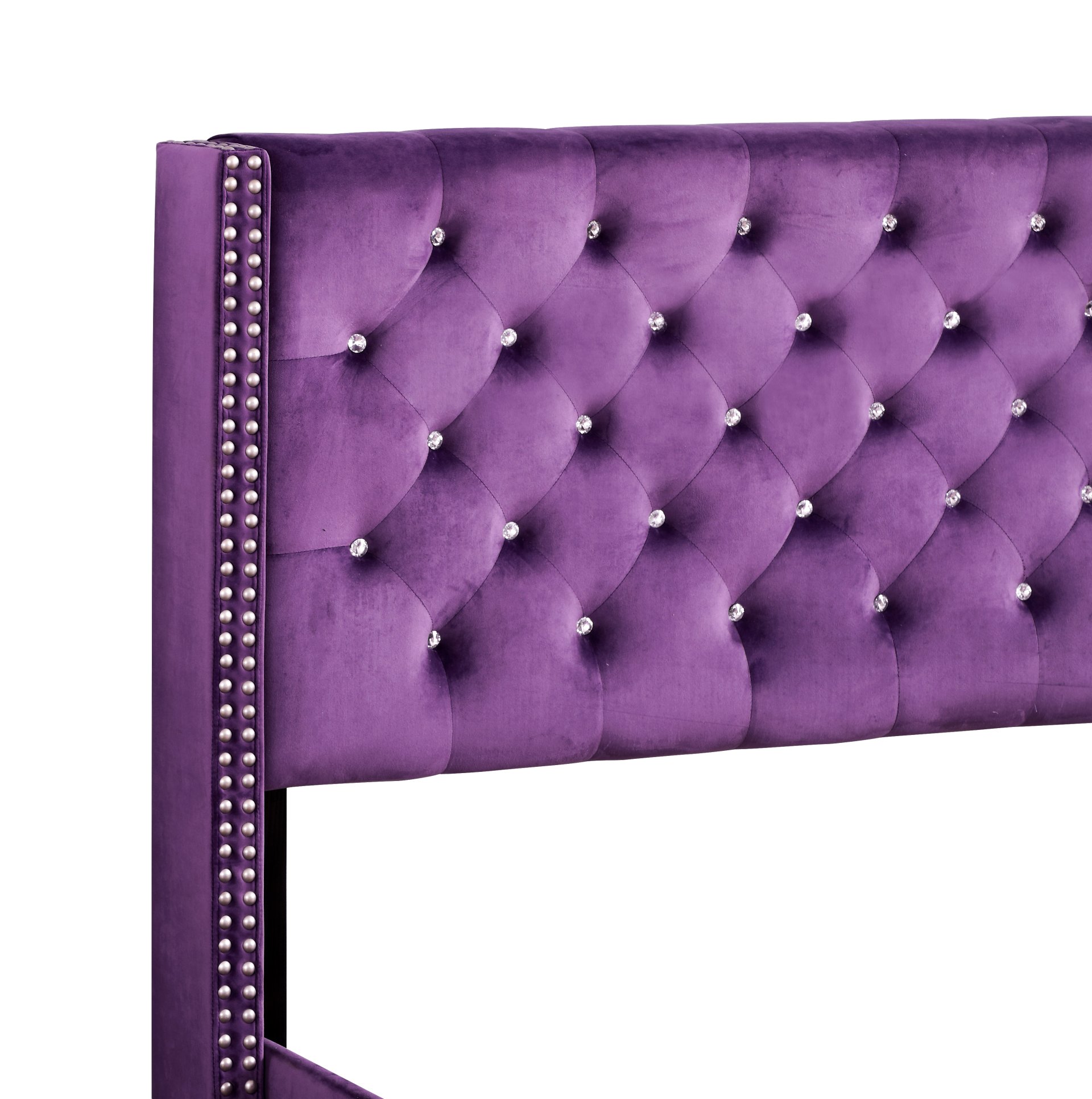 King Bed Elegant Transitional - Purple - Image 8