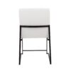 Fuji - Contemporary, High Back Dining Chair (Set of 2) - Black / White - Image 5