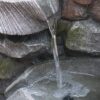 Indoor Outdoor Stone Water Fountain, 4 Tier Polyresin Cascading Rock Bowl Freestanding Fountain With LED Ligh - Gray - Image 7