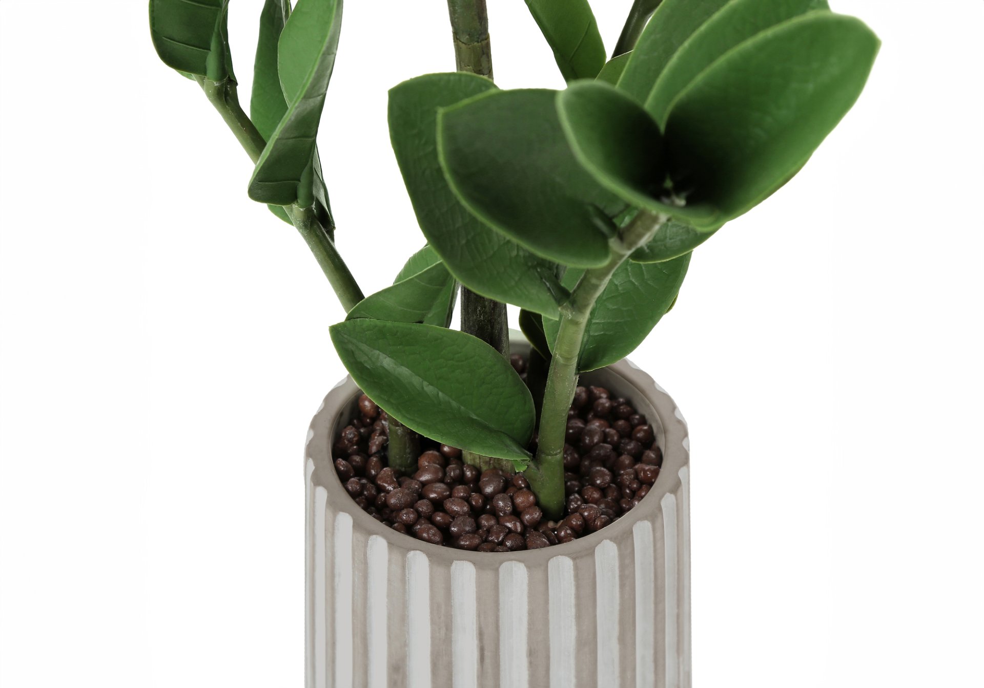 20" Tall, Artificial Plant, Zz, Indoor, Faux, Fake, Table, Greenery, Potted, Real Touch, Decorative - Green / Gray - Image 5