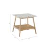 Mid - Century End Table With Storage Shelf - Off White / Natural - Image 3