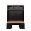 Farmhouse 4 In 1 Hall Tree With Wood Grain Bench And Top, Multifunctional Coat Rack With Hooks And Shell Handles, Mudroom Bench With Adjustable Shelves For Hallway, Living Room - Black - Image 10