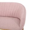 Mid Century Modern Loveseat With Channel Stitched Backrest - Blush - Image 11