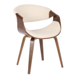 Symphony - Mid-Century Modern Dining / Chair - Walnut / Cream