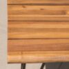 Outdoor Coffee Table With Slat Top And Metal Legs - Teak - Image 9