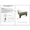 Patio Indoor Outdoor Aluminum Ottoman Footstool With Cushion - Powdered Pewter - Image 4