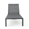 Outdoor Chaise Lounge Chair (Set of 2), Aluminum Adjustable Outside Chair For Pool Patio Beach Yard, All Weather Use UV Resistant 400Lbs Weight Capacity - Gray - Image 5