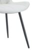 Modern Style Extended Seat Cushion Dining Chair Set, Splicing 4 Pieces - White / Black - Image 17