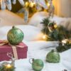 Christmas Ball Ornaments, Decorative Hanging Ball Christmas Tree Ornaments, For Holiday Party Decorations (Set of 6) - Green - Image 6