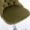 Swivel Velvet Barstools Adjusatble Seat Height From 25-33", Modern Upholstered Chrome Base Bar Stools With Backs Comfortable Tufted For Home Pub And Kitchen Island (Set of 2), 1712Ol - Olive Green - Image 12
