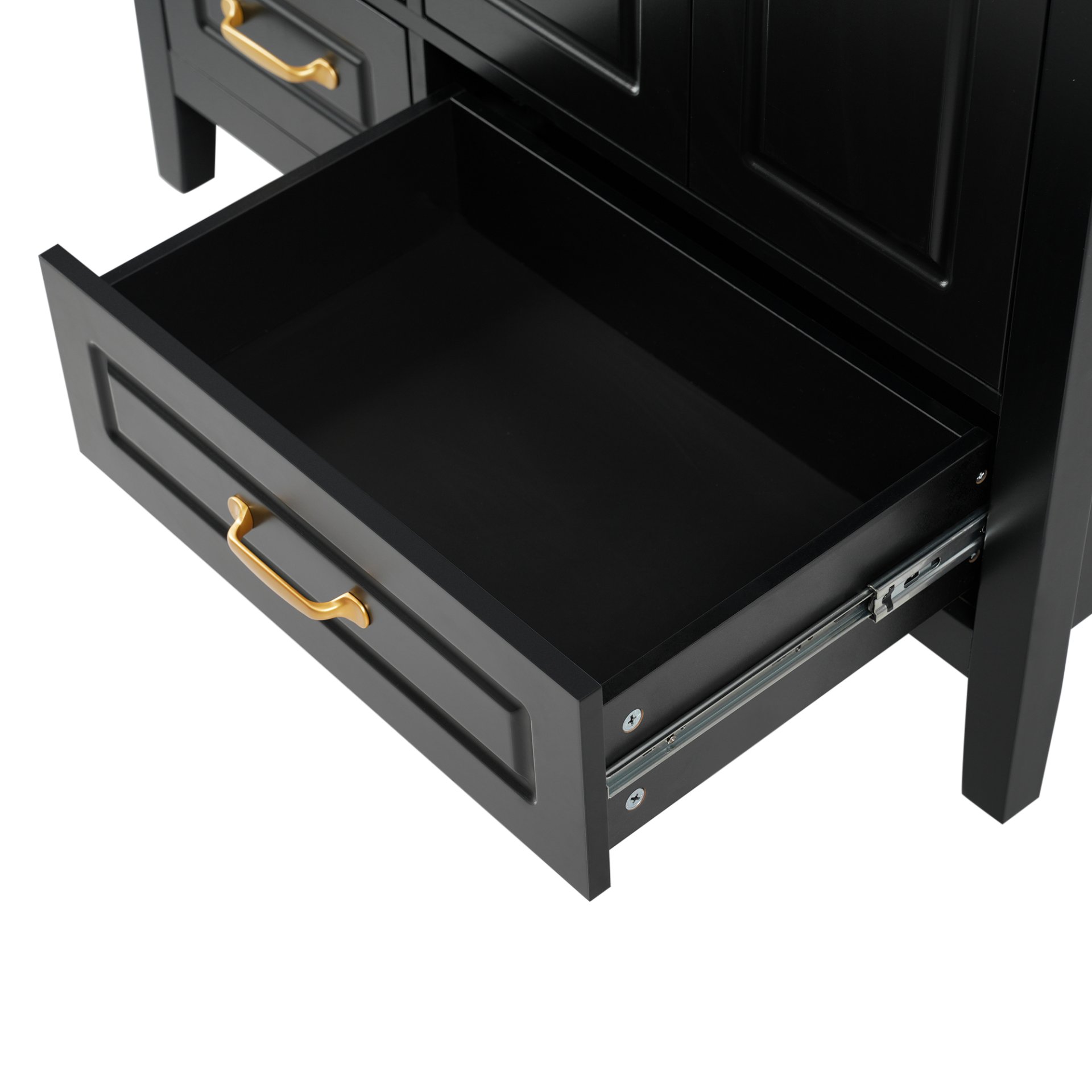 Bathroom Vanity With Sink, Soft Closing Doors & Drawers, Metal Handles - Black - Image 23