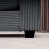 Classic Modern Deep Seat Sofa With Footstool And Pillow Corduroy Living Room & Bedroom - Gray - Image 13