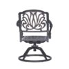 Patio Outdoor Aluminum Dining Swivel Rocker Chairs With Cushion (Set of 2) - Navy Blue - Image 4
