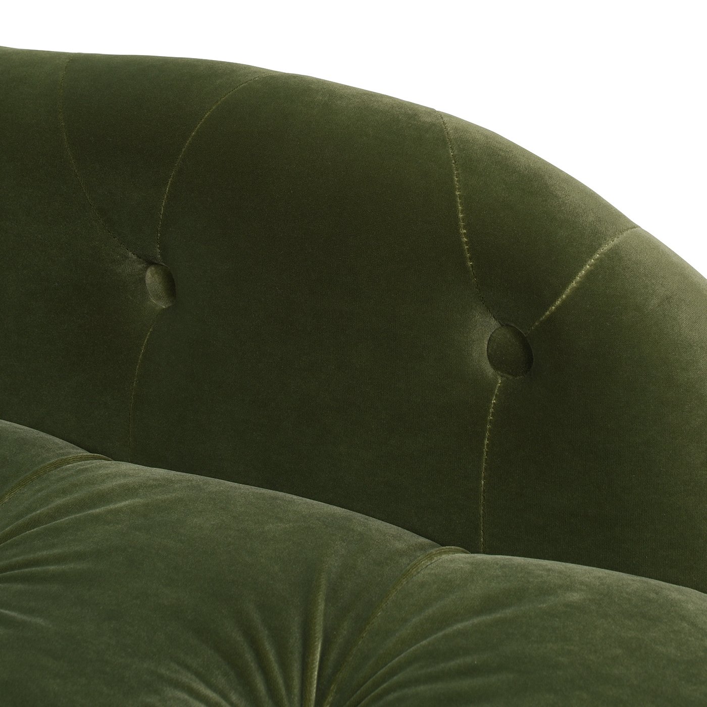 Samuel - Tufted Roll Arm Chaise Lounge - Olive Green - Image 4