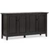 Amherst - Wide 4 Door Storage Cabinet - Hickory Brown - Image 2