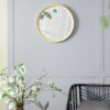 Transitional Decor Style Mango Wood Wall Mirror Wall Decor With Frame Of Solid Mango Wood For Bathroom, Entryway Console Lean Against Wall - Cream - Image 8
