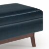Owen - Small Rectangular Storage Ottoman - Distressed Dark Blue - Image 7