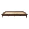 Mid-Century Modern Solid Wood King Platform Bed Frame - Walnut - Image 3