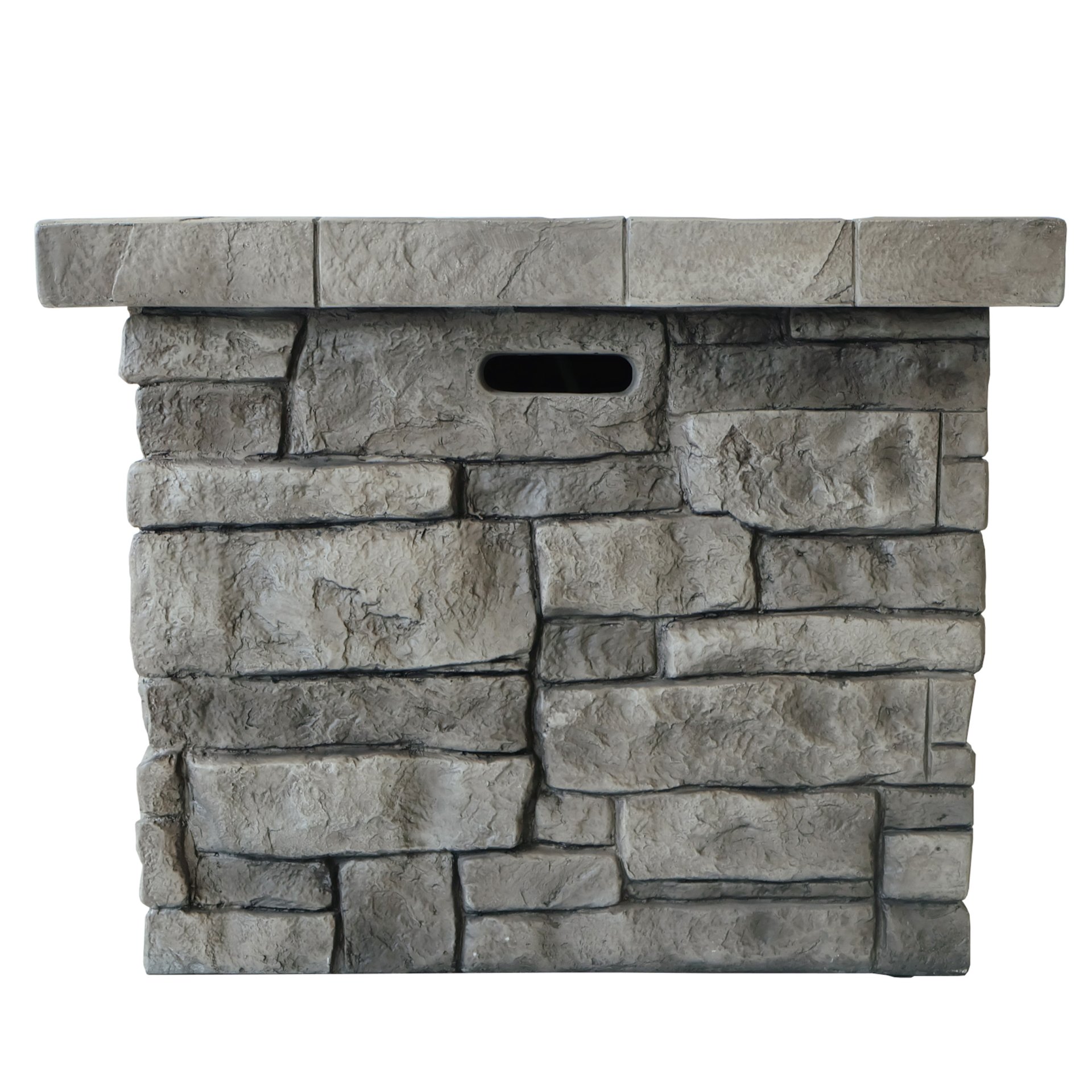 Outdoor Square Propane Fire Pit 40, 000 Btu - Gray - Image 9