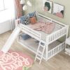 Full Over Full Bunk Bed With Convertible Slide And Ladder - White - Image 5