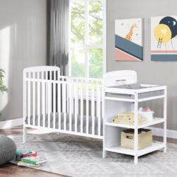 Ramsey - 3 In 1 Convertible Crib, Changer Combo - White