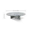 Natural Marble Coffee Table With Polished Surface For Living Room - Blue / Gray - Image 3