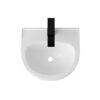 Wall Mounted Bathroom Sink With Towel Bar And Faucet - White / Black - Image 12