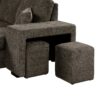 Reversible Sleeper Sectional Sofa Bed With Side Shelf And 2 Stools, Pull-Out L-Shaped Sofa Bed, Corner Sofa-Bed With Storage Chaise Left / Right Hande For Living Room - Knox Charcoal - Image 19