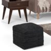 Fredrik - Square Pouf - Black - Image 6