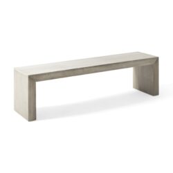 Farmhouse Style Wooden Dining Bench With Rustic Aesthetic - Gray