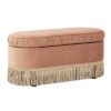 Serena - Oval Storage Bench Ottoman - Peach Orange - Image 10